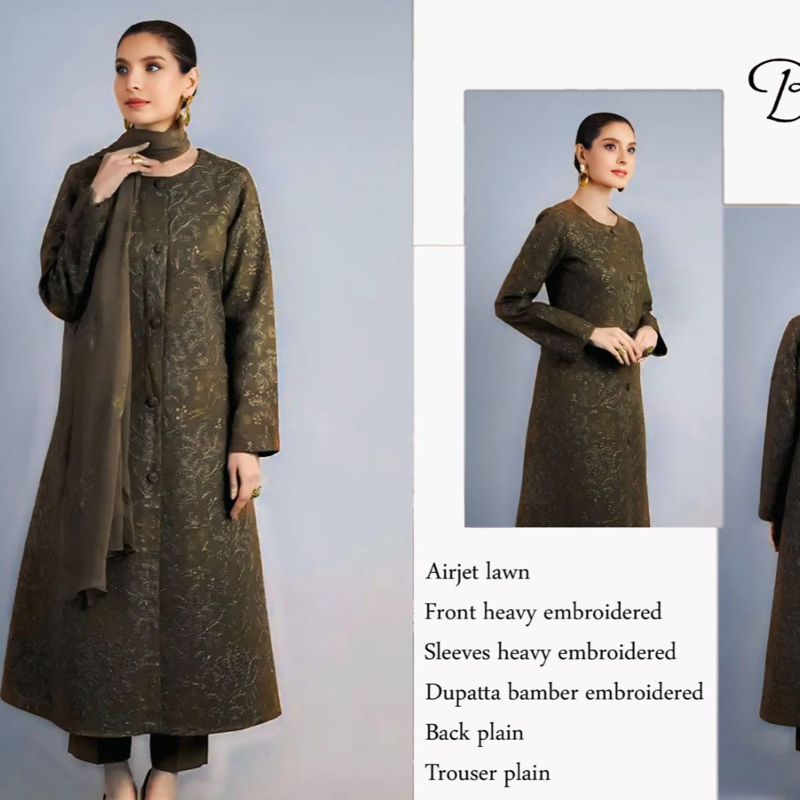 BAREEZE LAWN WITH BAMBER EMBROIDERY DUPATTA