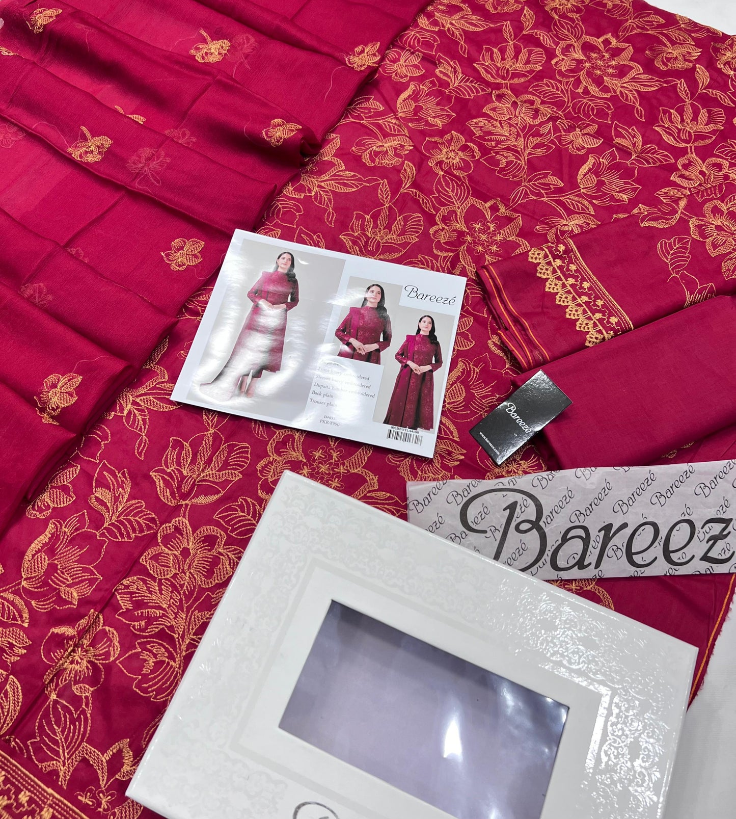 BAREEZE LAWN WITH BAMBER EMBROIDERY DUPATTA