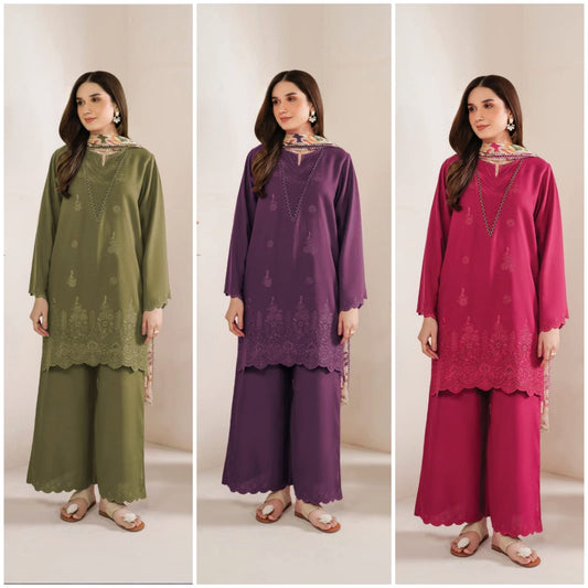 SAPPHIRE PURE LAWN 3PC EMBROIDERED