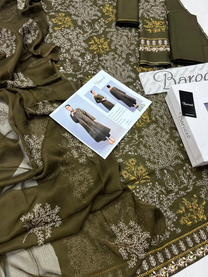 BAREEZE LAWN WITH BAMBER EMBROIDERY DUPATTA