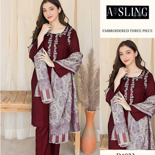 ASLING LAWN  WITH  DIGITAL Diamond DUPATTA
