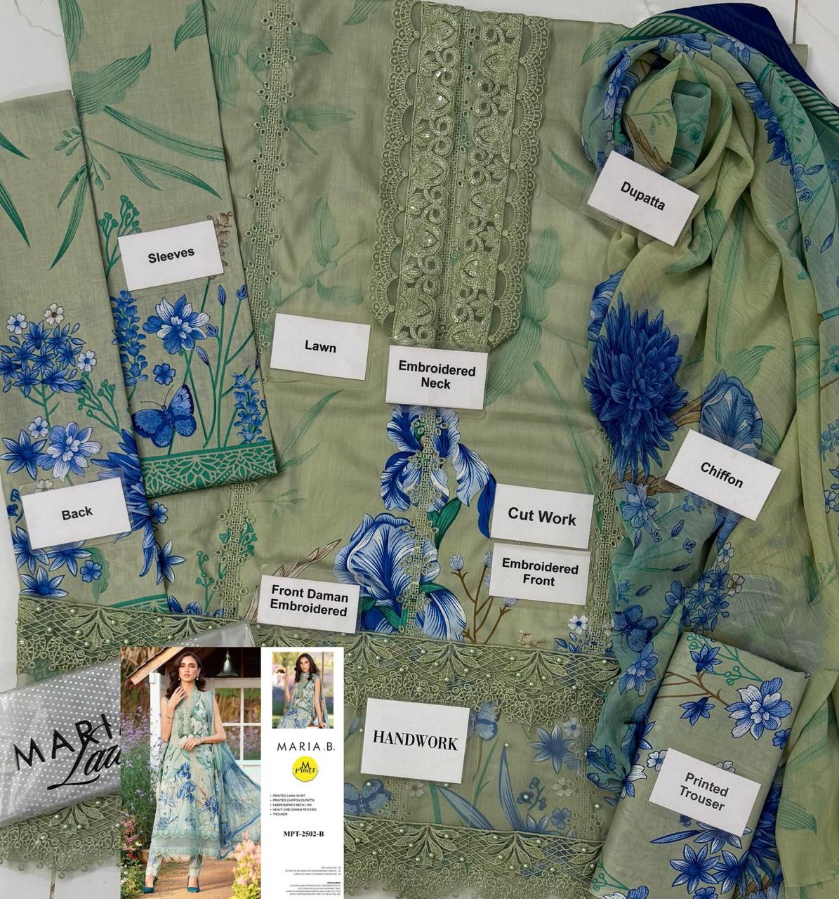 MARIA.B  MPT-2507AB( Lawn & Chiffon)