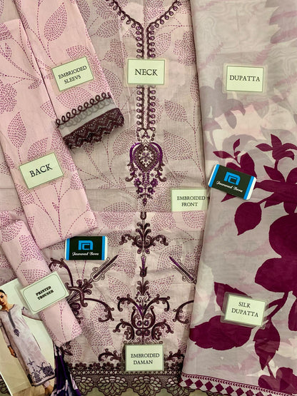 Lawn Embroided Suit 3 Piece