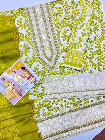 Lawn Embroidery  Suit 3Pcs