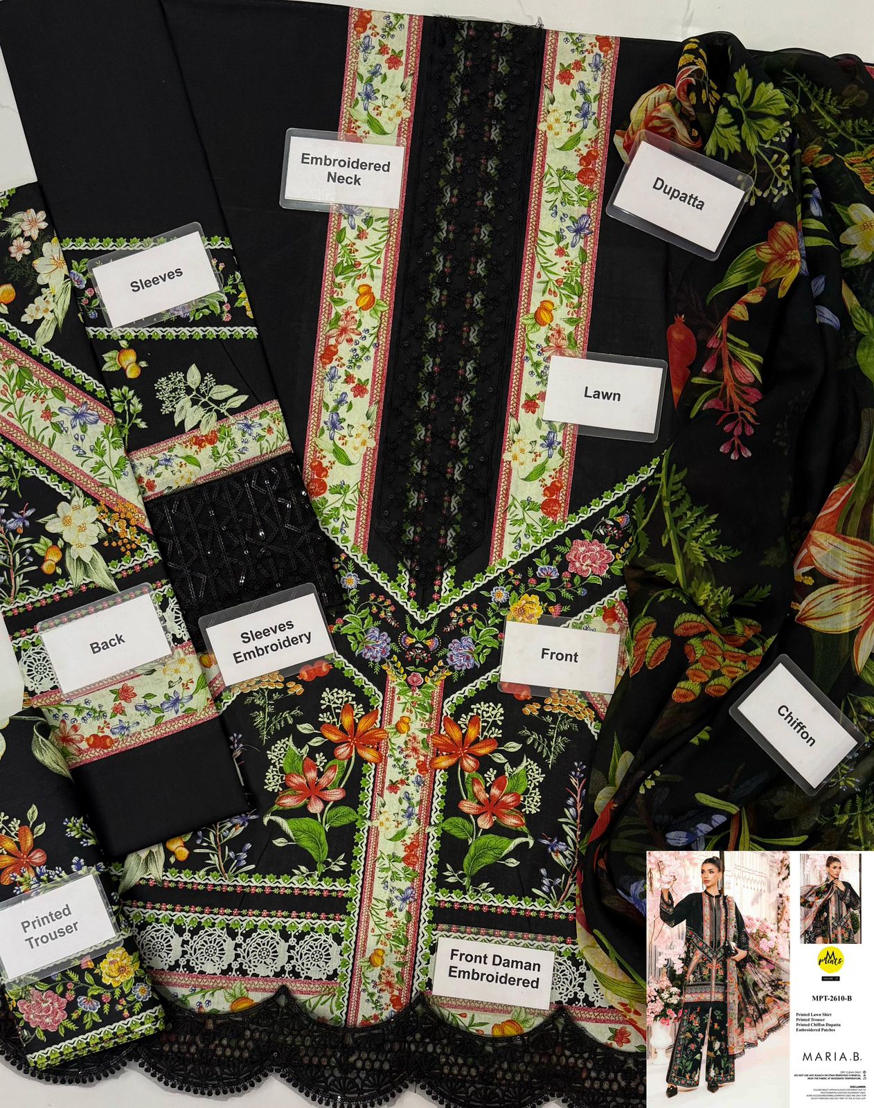 Lawn Embroidery Suit 3ps