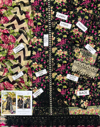 Lawn Embroidery suit 3ps