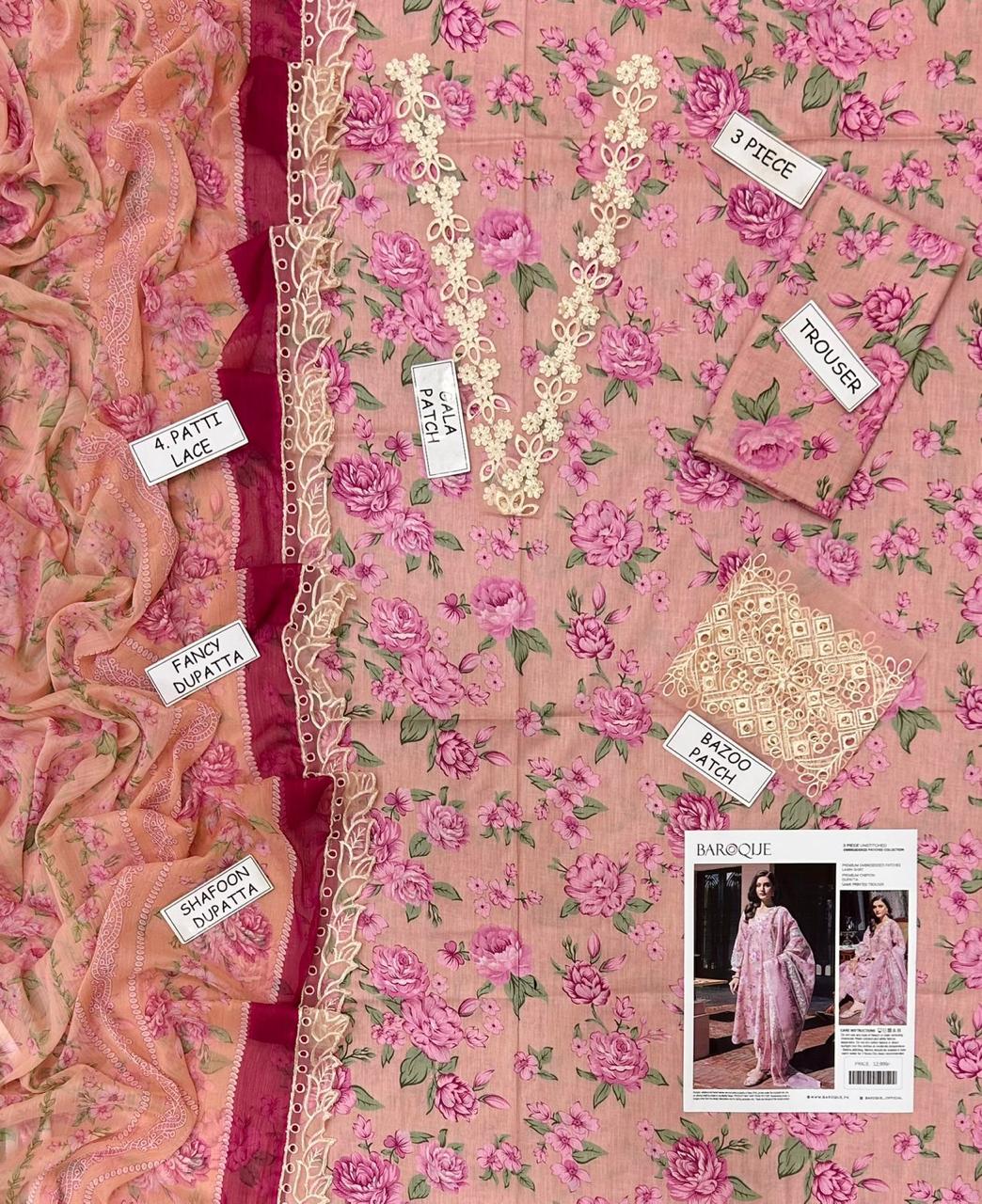 Lawn Embroidery suit 3Pcs