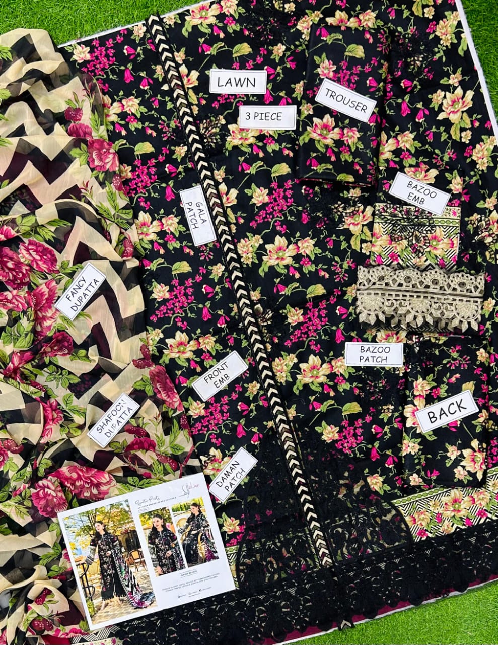 Lawn Embroidery suit 3ps
