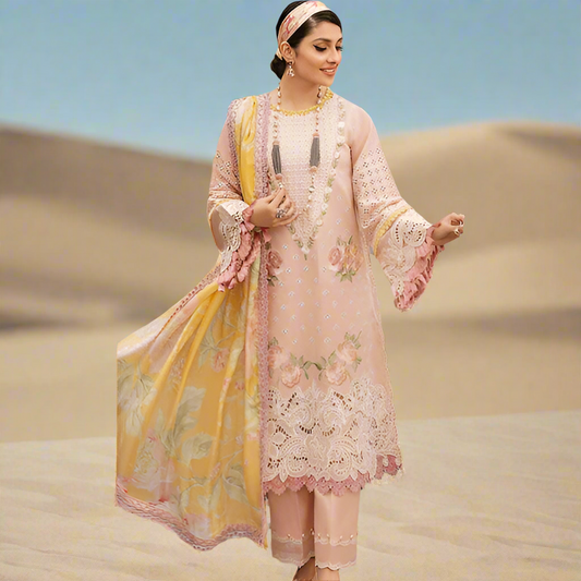 MUSHQ-3 Pcs Lawn Embroidery suit