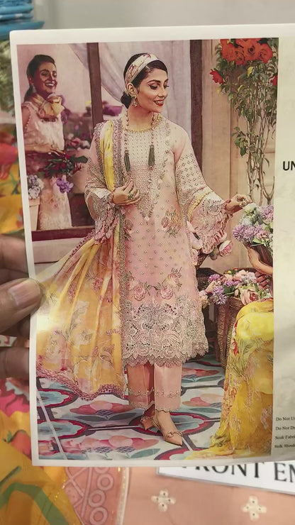 MUSHQ-3 Pcs Lawn Embroidery suit