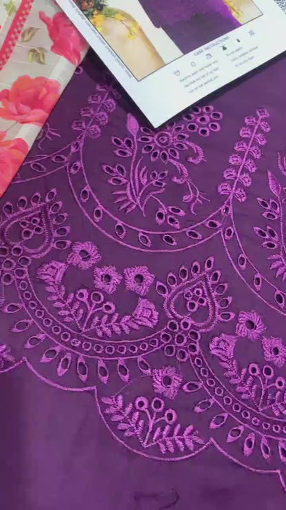 SAPPHIRE PURE LAWN 3PC EMBROIDERED