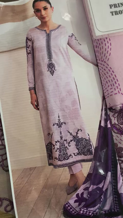 Lawn Embroided Suit 3 Piece