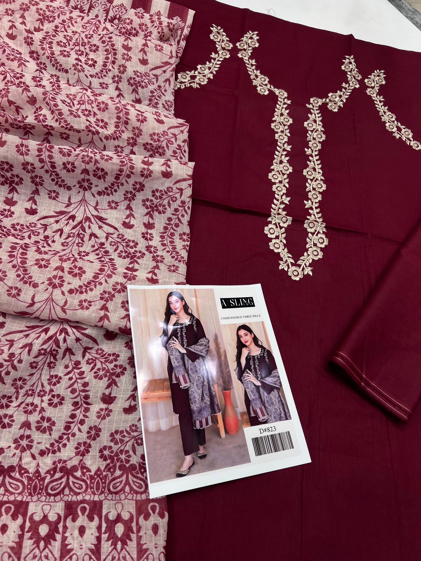 ASLING LAWN  WITH  DIGITAL Diamond DUPATTA