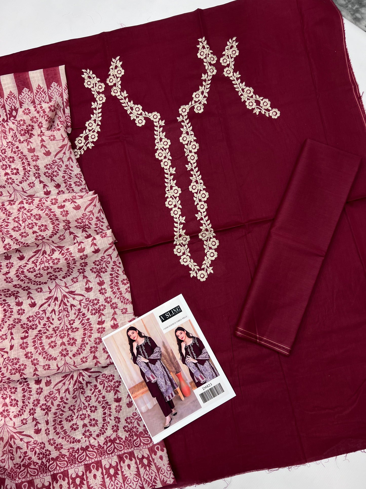 ASLING LAWN  WITH  DIGITAL Diamond DUPATTA
